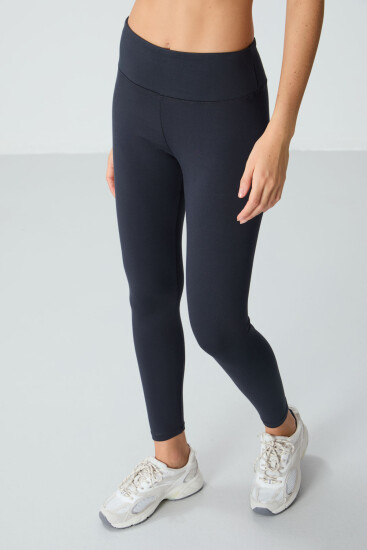 Antrasit Yüksek Bel Termal Slim Fit Dar Paça Kadın Tayt - 94577 - TOMMYLIFE (1)