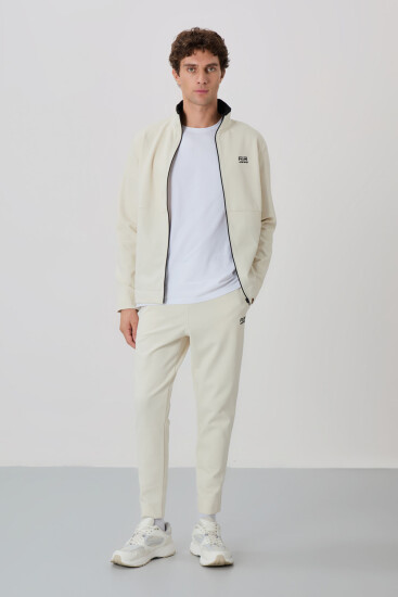 Carlos Bej Standart Kalıp Erkek Eşofman Takım - 85209 