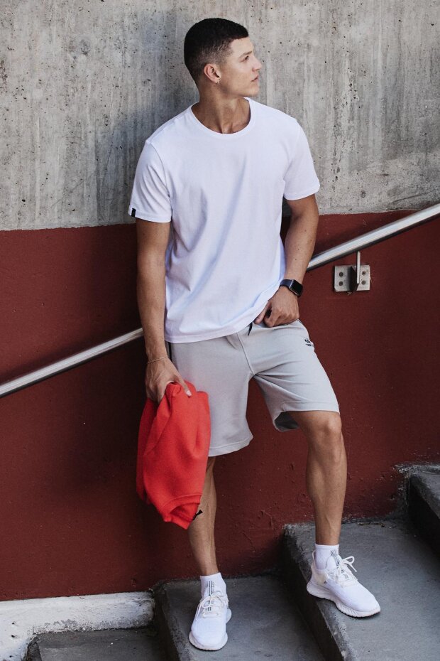 Beyaz Erkek Basic Kısa Kol Standart Kalıp O Yaka T-shirt - 87911 - 1