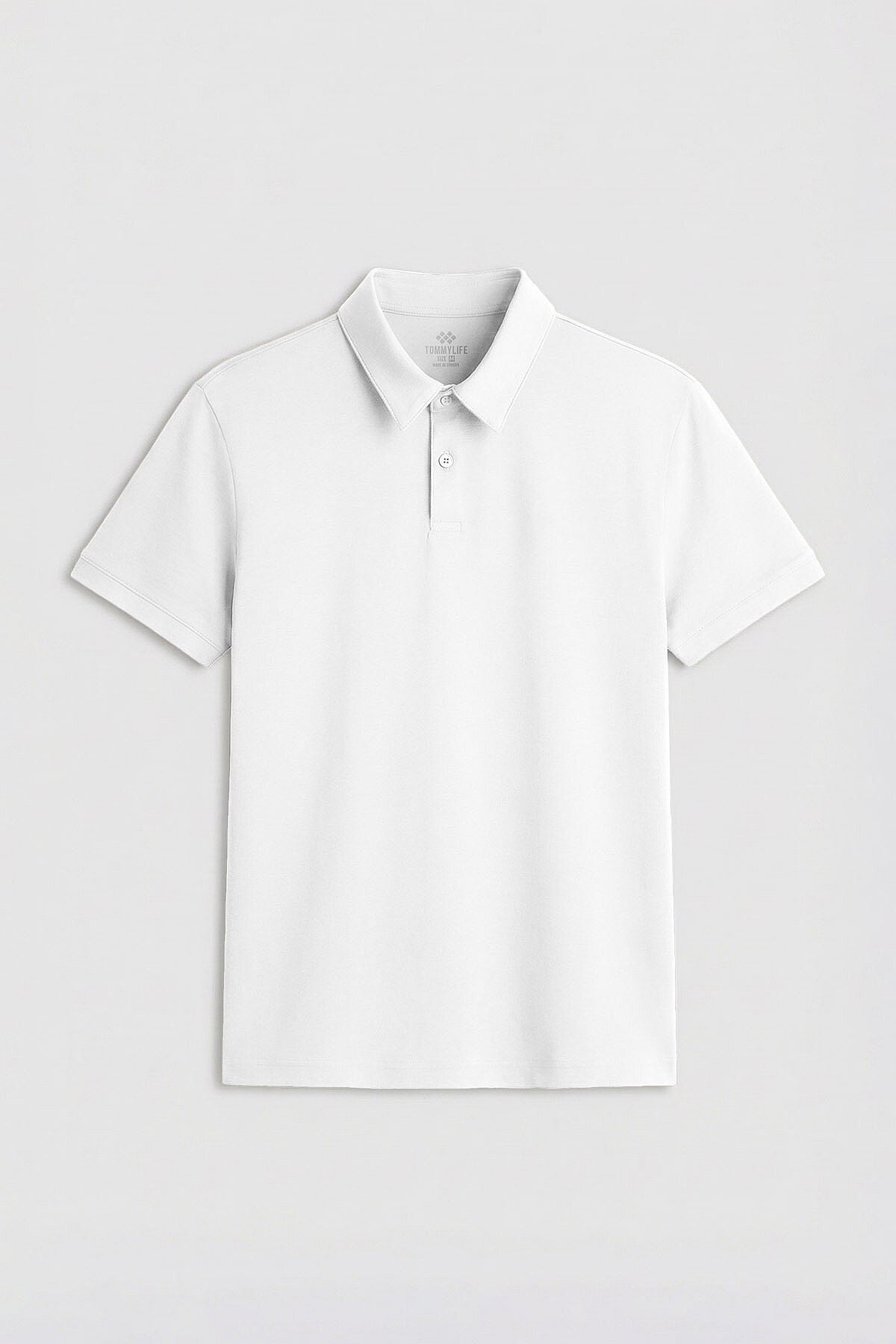 Beyaz Standart Kalıp Basic Polo Yaka Erkek T-Shirt - 87768 - TOMMYLIFE