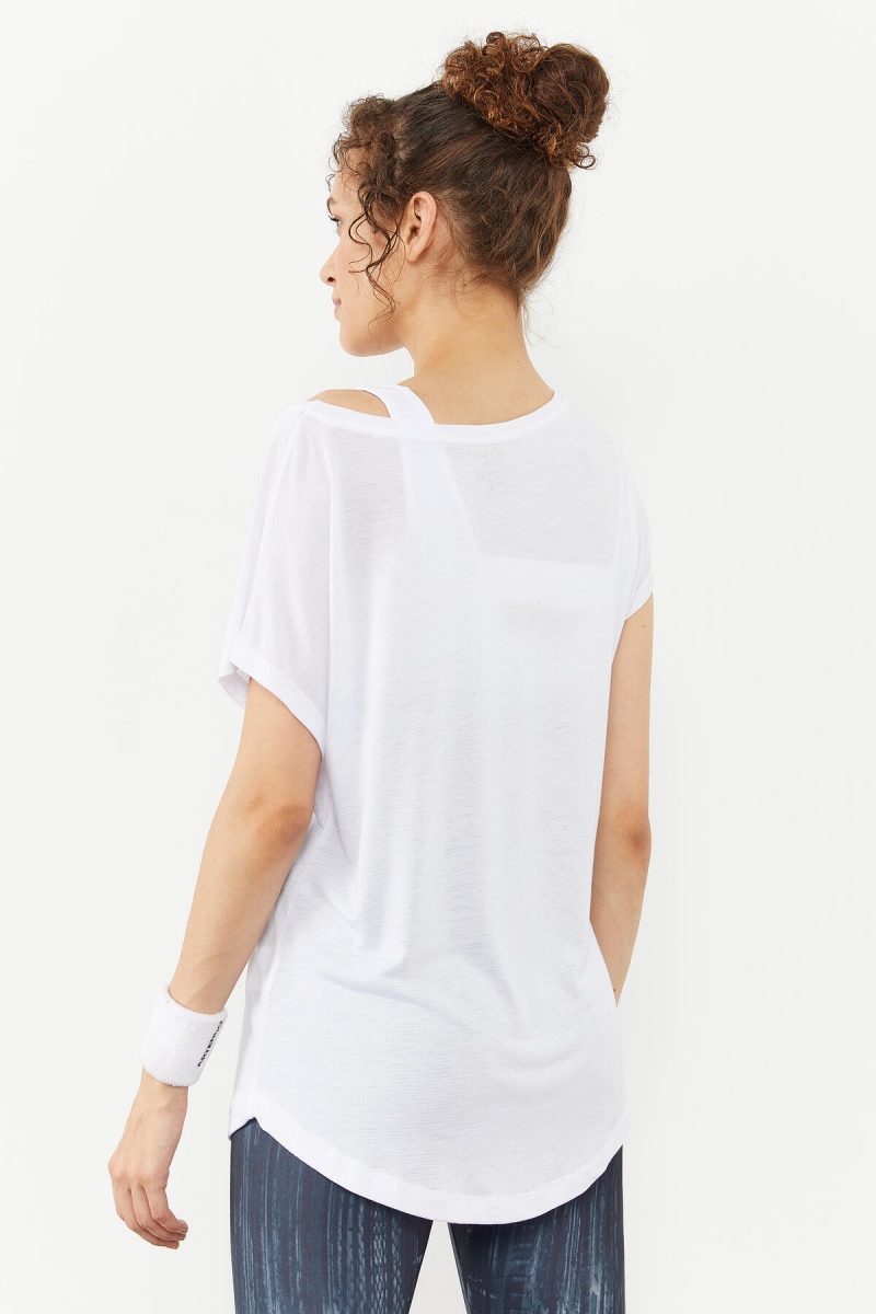Beyaz Basic Kısa Kol Rahat Form O Yaka Kadın T-Shirt - 97151