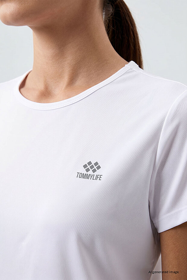 Beyaz Basic Kısa Kol Standart Kalıp O Yaka Kadın T-Shirt - 97144 - 3