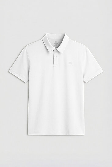 Beyaz Standart Kalıp Basic Polo Yaka Erkek T-Shirt - 87748 