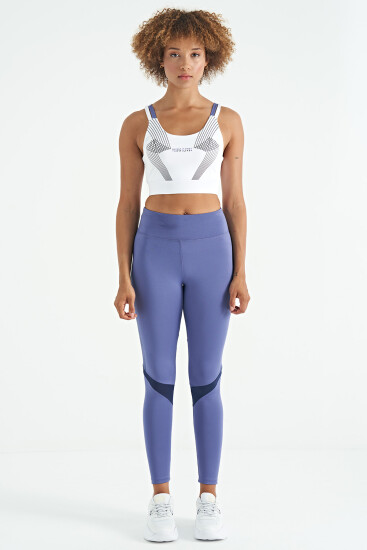 Beyaz Baskılı Sırt Çapraz Detaylı Dalgıç Kumaş Dar Kalıp Kadın Büstiyer - 97273 - TOMMYLIFE (1)