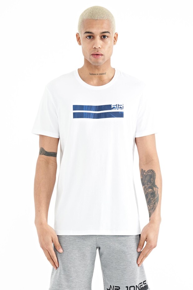 Peter Beyaz O Yaka Erkek T-Shirt - 88204