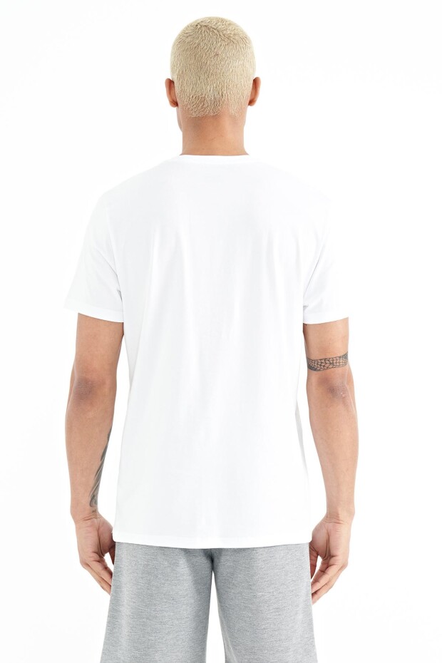 Peter Beyaz O Yaka Erkek T-Shirt - 88204