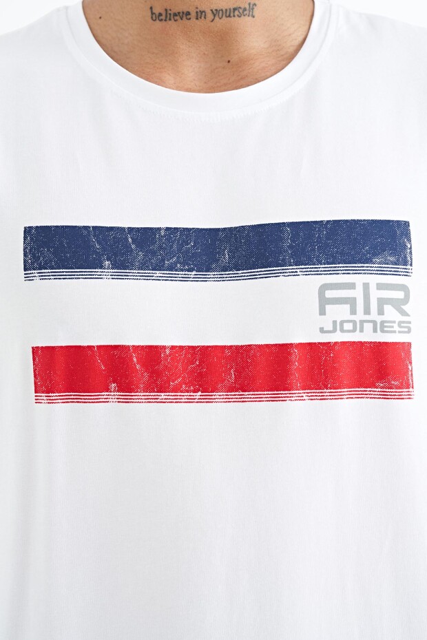 Donald Beyaz Standart Kalıp Erkek T-Shirt - 88217