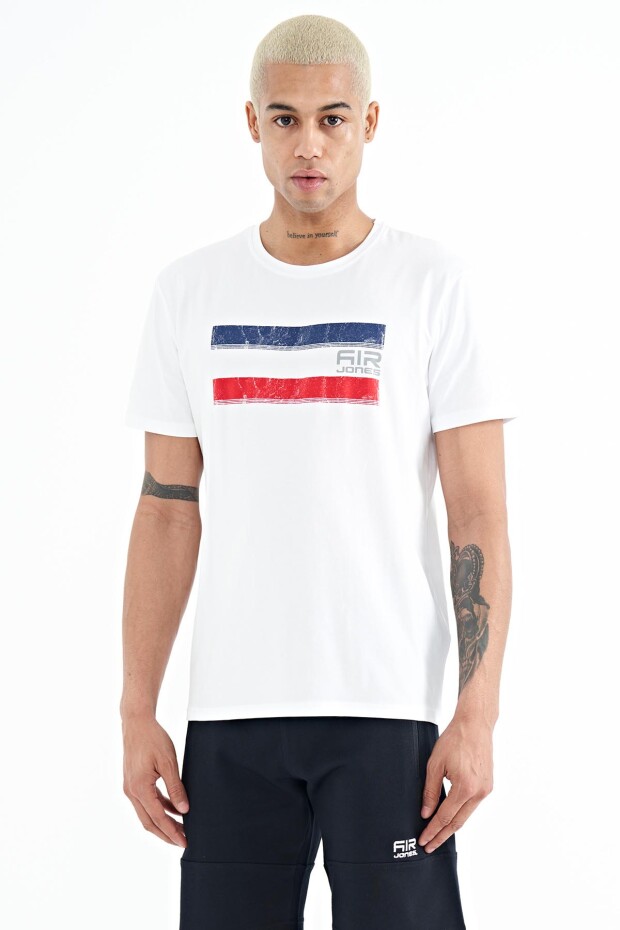 Donald Beyaz Standart Kalıp Erkek T-Shirt - 88217