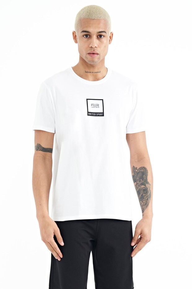 Adney Beyaz O Yaka Erkek T-Shirt - 88230
