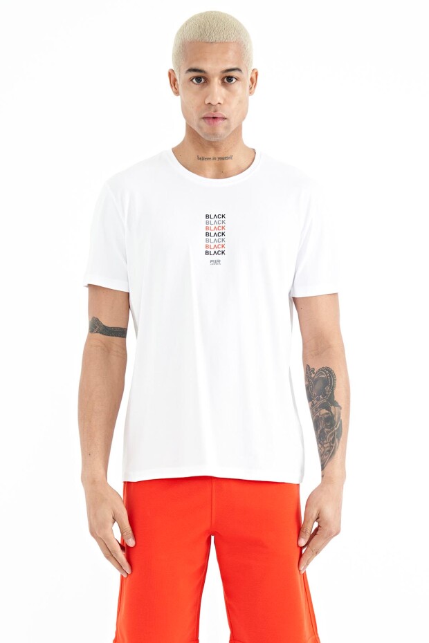 Tylor Beyaz Yazılı Erkek T-Shirt - 88227