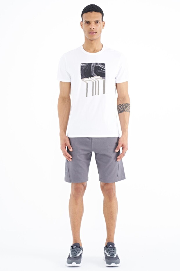 Louis Beyaz Standart Kalıp Erkek T-Shirt - 88202