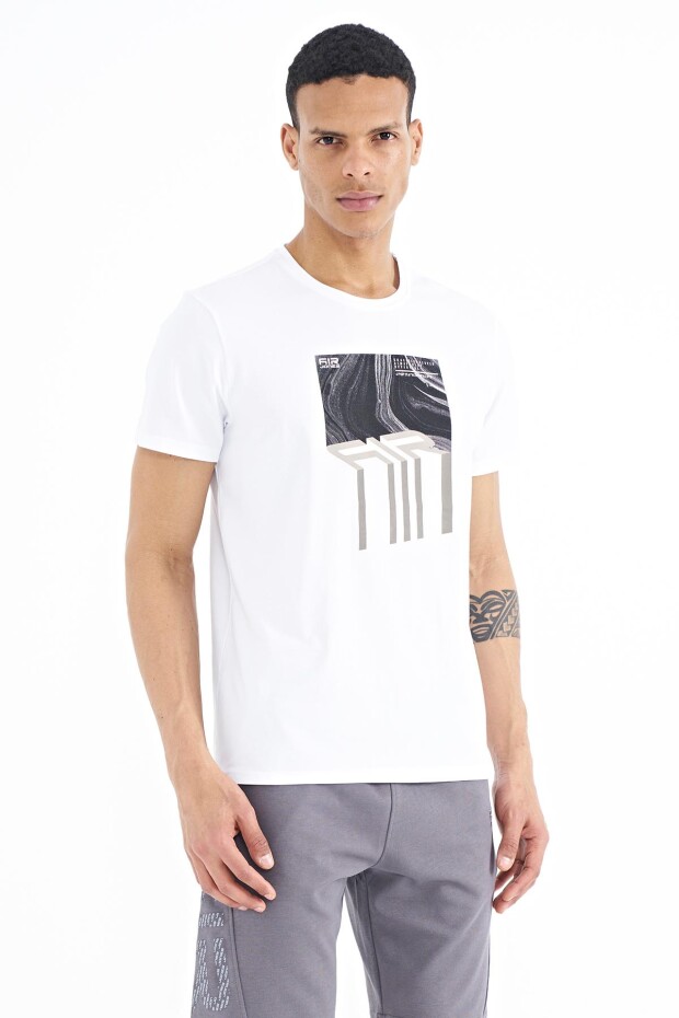 Louis Beyaz Standart Kalıp Erkek T-Shirt - 88202
