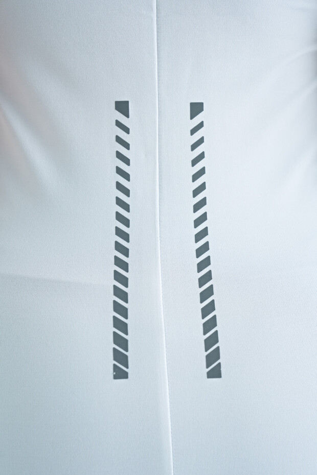 Beyaz Sırt Detaylı Baskılı Standart Kalıp Kadın Atlet - 97269 - 8