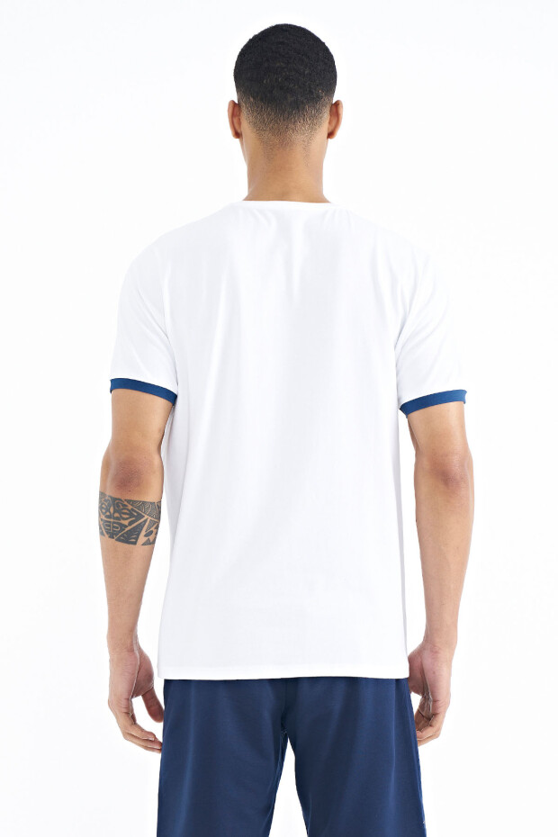 Beyaz Yazı Baskılı O Yaka Standart Kalıp Erkek T-shirt - 88169