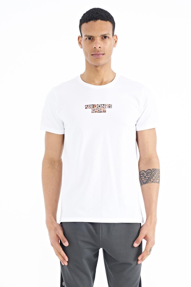 Harley Beyaz Standart Kalıp Erkek T-Shirt - 88203