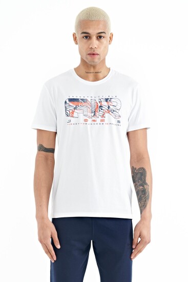 Oscar Beyaz Standart Kalıp Erkek T-Shirt - 88226 - Thumbnail