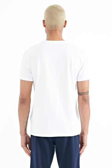 Oscar Beyaz Standart Kalıp Erkek T-Shirt - 88226 - Thumbnail