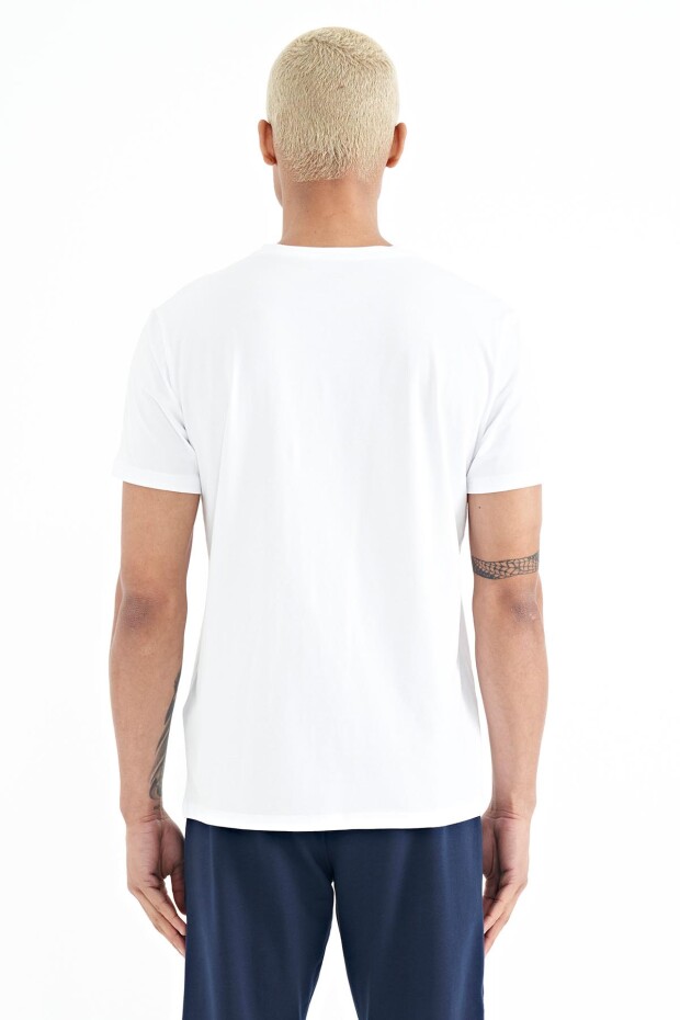 Oscar Beyaz Standart Kalıp Erkek T-Shirt - 88226