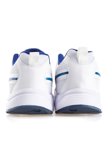 Beyaz Yüksek Taban File Detaylı Suni Deri Erkek Spor Ayakkabısı - 89121 - Thumbnail