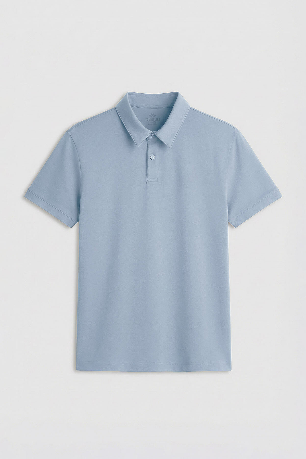 Buz Mavi Standart Kalıp Basic Polo Yaka Erkek T-Shirt - 87768 - TOMMYLIFE
