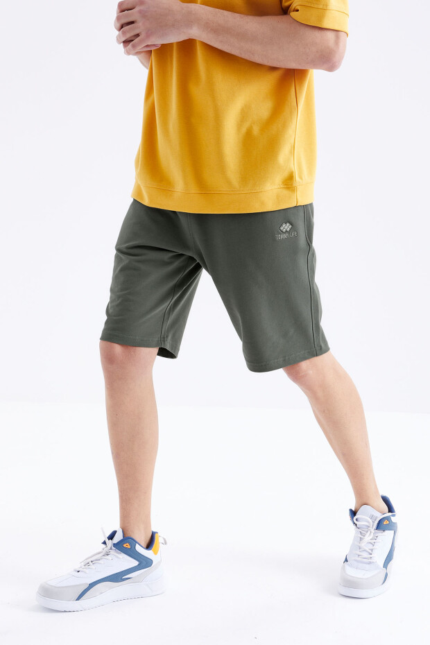 Çağla Bağcıklı Standart Kalıp Basic Erkek Şort - 81212 - 4