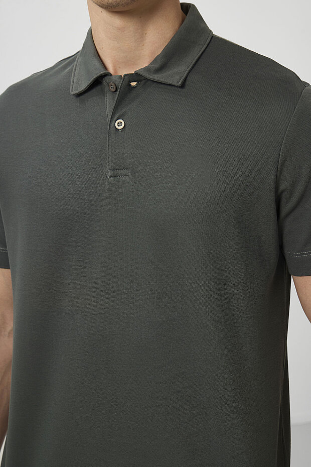 Çağla Standart Kalıp Basic Polo Yaka Erkek T-Shirt - 87768 - 4