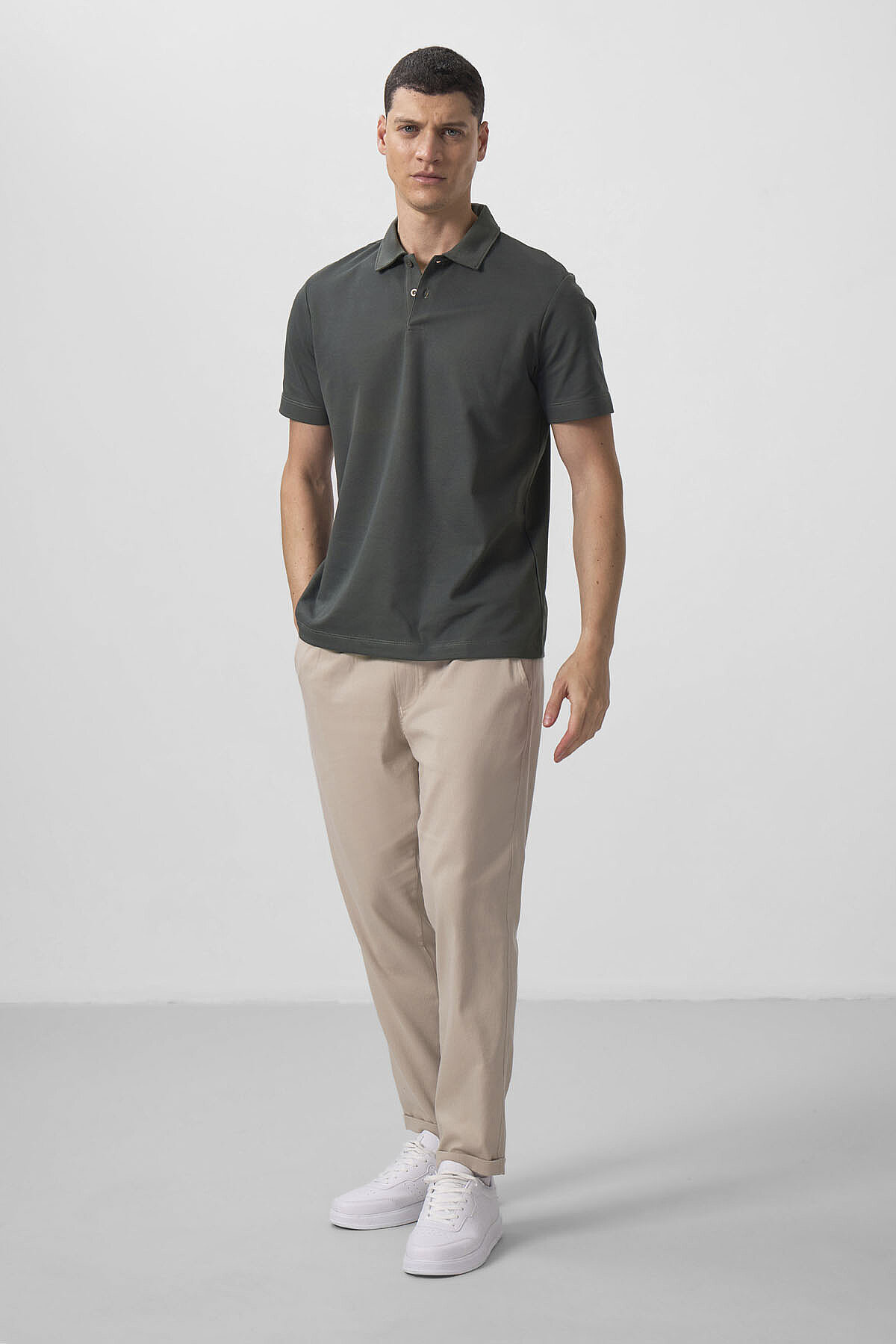 Çağla Standart Kalıp Basic Polo Yaka Erkek T-Shirt - 87768 - TOMMYLIFE (1)