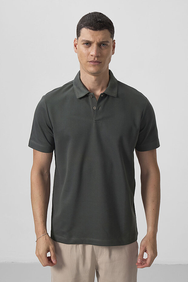 Çağla Standart Kalıp Basic Polo Yaka Erkek T-Shirt - 87768 - 3