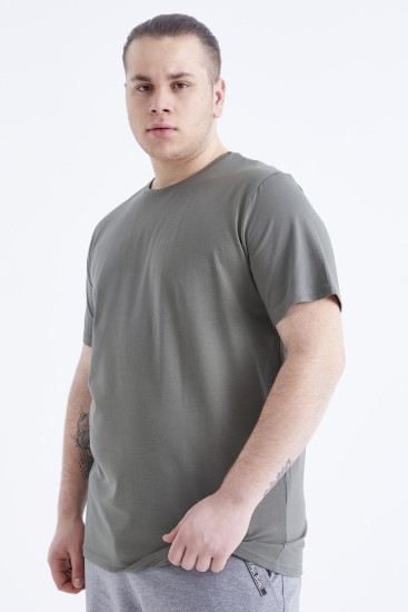 Çağla Basic Kısa Kol O Yaka Büyük Beden Erkek T-Shirt - 88072 