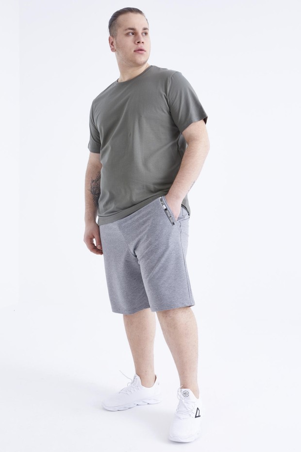 Çağla Basic Kısa Kol O Yaka Büyük Beden Erkek T-Shirt - 88072 - 2