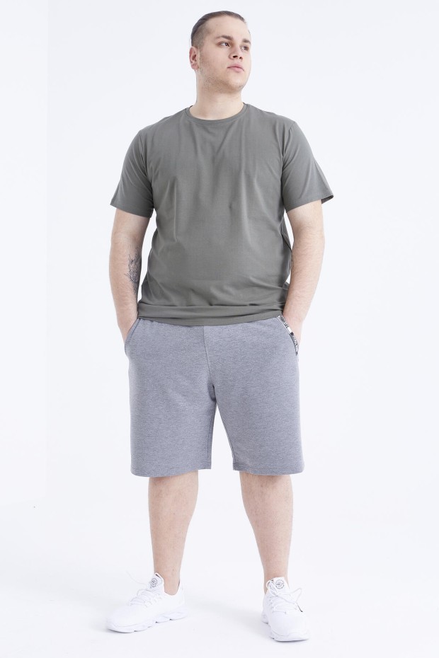 Çağla Basic Kısa Kol O Yaka Büyük Beden Erkek T-Shirt - 88072 - 4