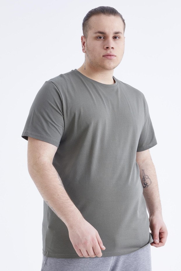 Çağla Basic Kısa Kol O Yaka Büyük Beden Erkek T-Shirt - 88072 - 5