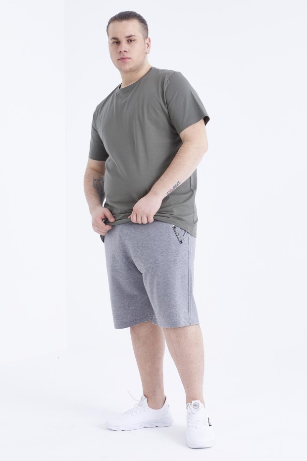 Çağla Basic Kısa Kol O Yaka Büyük Beden Erkek T-Shirt - 88072 - 6