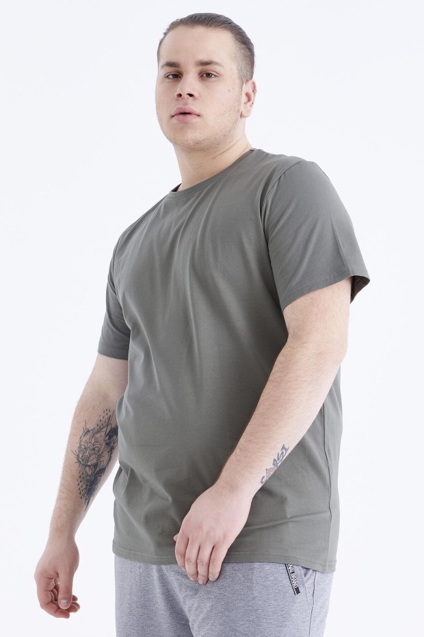 Çağla Basic Kısa Kol O Yaka Büyük Beden Erkek T-Shirt - 88072 - 7