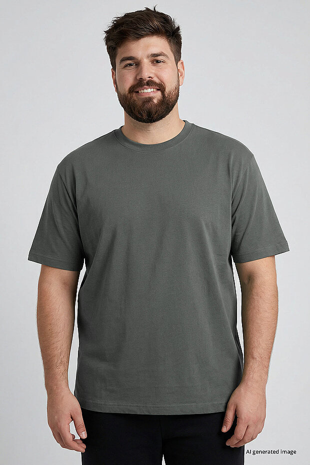 Çağla Basic Kısa Kol O Yaka Büyük Beden Erkek T-Shirt - 88072 - 3