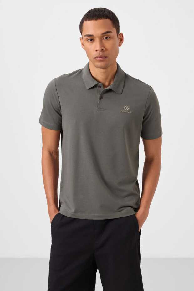 Çağla Standart Kalıp Basic Polo Yaka Erkek T-Shirt - 87748 - 1