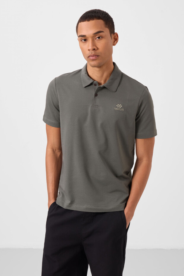 Çağla Standart Kalıp Basic Polo Yaka Erkek T-Shirt - 87748 - 5