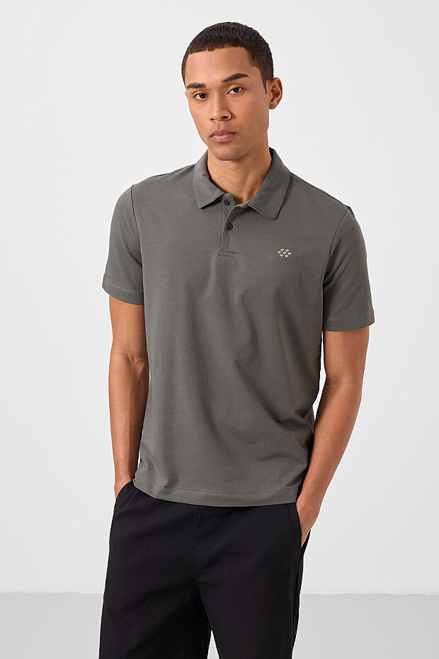 Çağla Standart Kalıp Basic Polo Yaka Erkek T-Shirt - 87748 - 4
