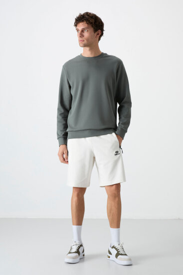 Çağla Basic O Yaka Rahat Form Erkek Sweatshirt - 88053 - TOMMYLIFE (1)