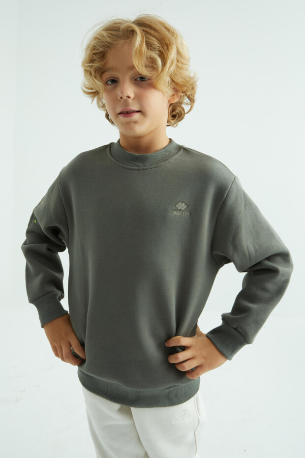 Çağla Basic O Yaka Standart Kalıp Erkek Çocuk Sweatshirt - 10990