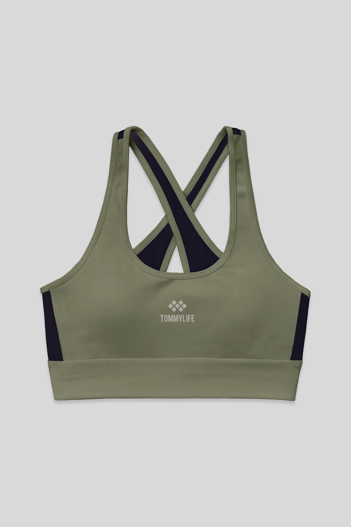 Çağla Çapraz Sırt Detaylı Slim Fit U Yaka Pedli Kadın Spor Büstiyer - 97121 - TOMMYLIFE