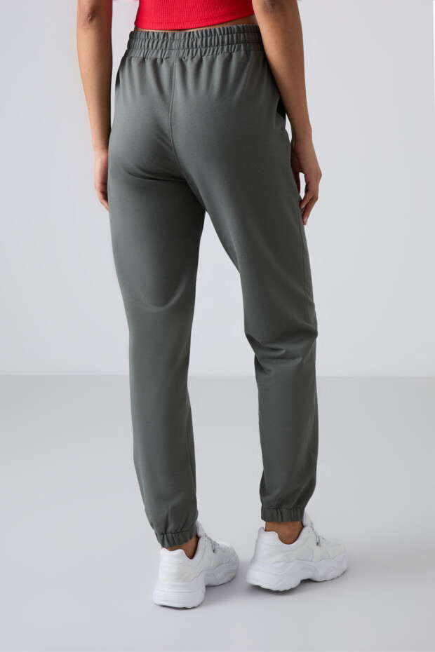 Çağla Cepli Yüksek Bel Rahat Form Lastik Paça Kadın Eşofman Alt - 94583 - 5