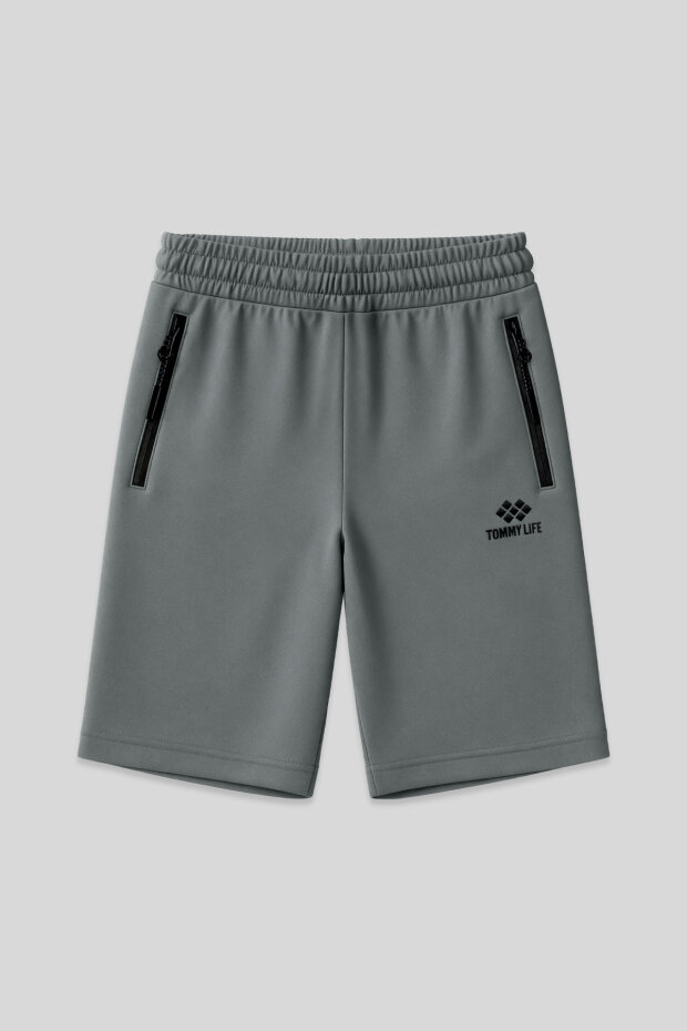 Çağla Gizli Fermuar Arka Cepli Bağcıklı Standart Kalıp Erkek Şort - 81136 - 1