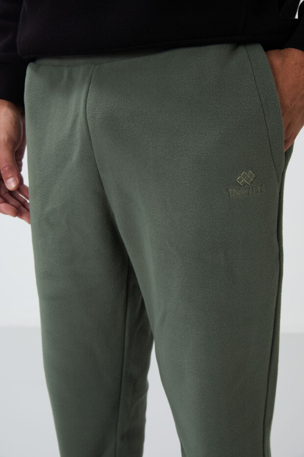 Çağla Gizli Fermuarlı Rahat Form Lastik Paça Polar Erkek Eşofman Alt - 84866 - 4