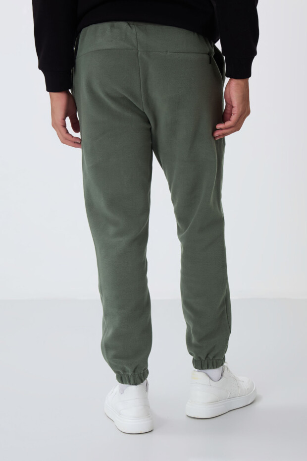 Çağla Gizli Fermuarlı Rahat Form Lastik Paça Polar Erkek Eşofman Alt - 84866 - 6