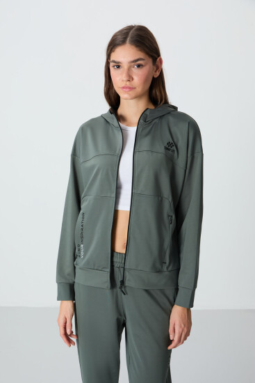 Çağla Kapüşonlu Gizli Cep Detaylı Standart Kalıp Kadın Eşofman Takımı - 95306 - TOMMYLIFE (1)