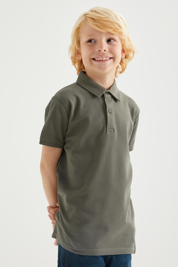 Çağla Klasik Kısa Kollu Polo Yaka Erkek Çocuk T-Shirt - 10962