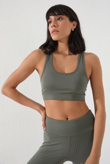 Çağla Sırt Detaylı Dar Kalıp U Yaka Kadın Spor Büstiyer - 97120 - TOMMYLIFE