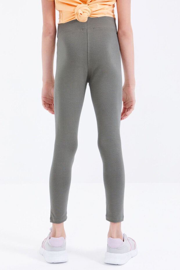 Çağla Yüksek Bel Dar Paça Kız Çocuk Tayt - 75047 - 6