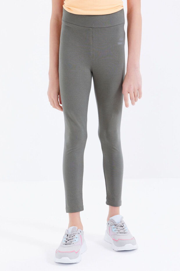 Çağla Yüksek Bel Dar Paça Kız Çocuk Tayt - 75047 - 3